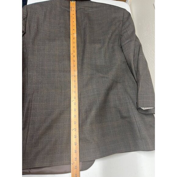 Ralph Lauren Wool Sport Coat Blazer Jacket Houndstooth 46R Dark Gray Black - Picture 7 of 12